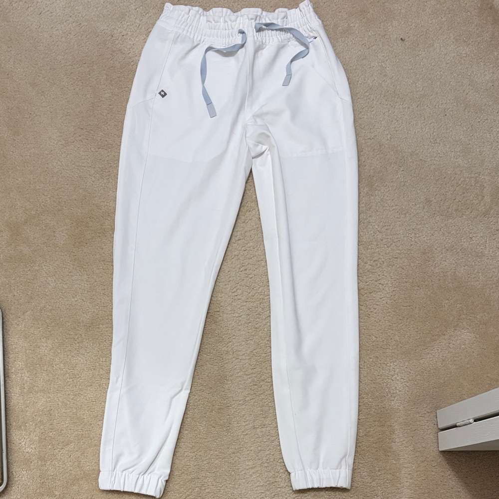 Figs white jogger scrub pants